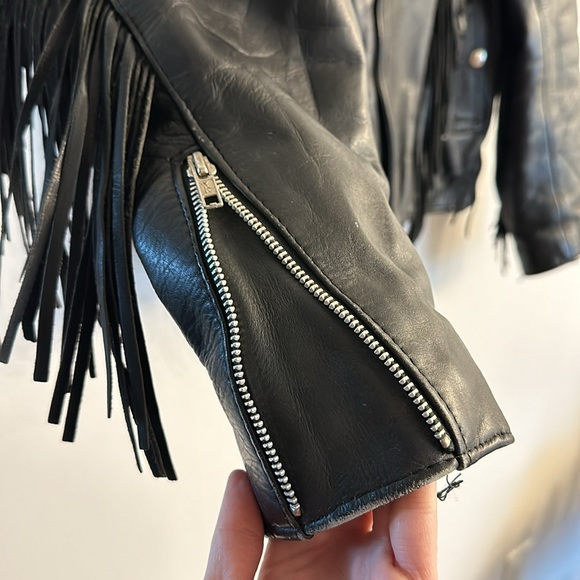 Diamond Leather Fringe jacket - Picture 3 of 5